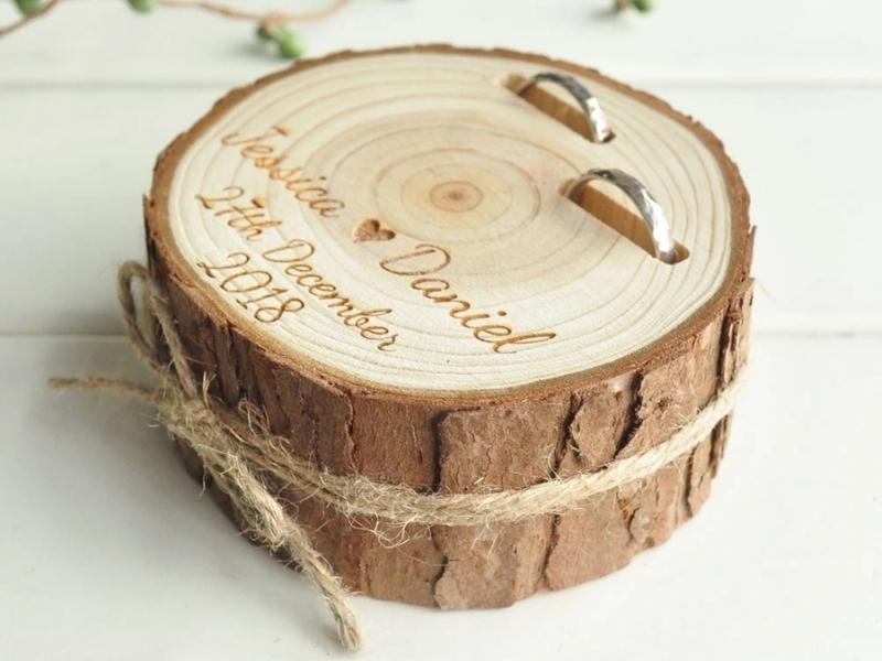 Wooden Ring Holder for the six year anniversary gift