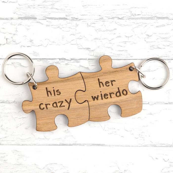 His And Her Keychains - Funny Gifts For The Bride.