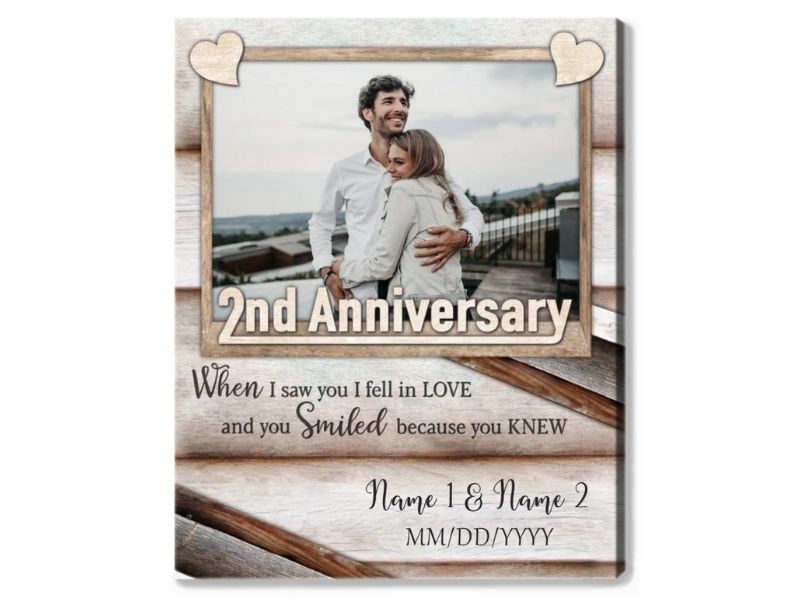 Happy 2nd Wedding Anniversary Oh Canvas