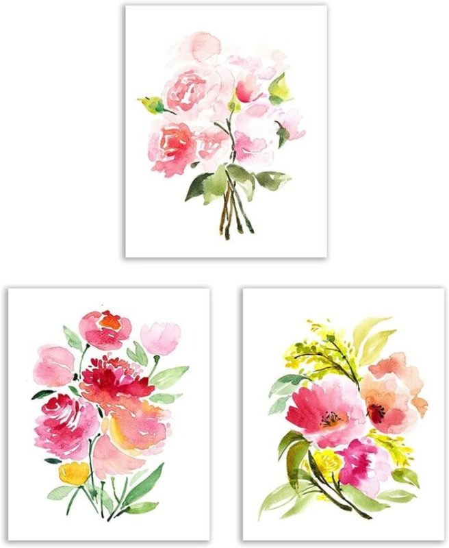 mother's day gifts for sister Floral Watercolor Prints