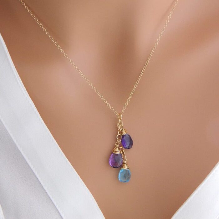 mother's day gifts for sister Birthstone Necklace