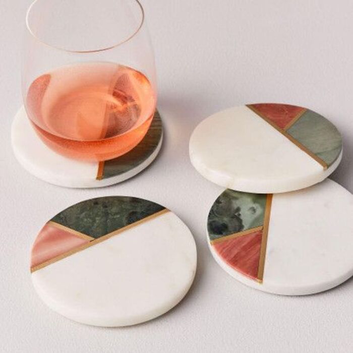 Marble coasters - adorable gifts for your female boss. Source: Pinterest