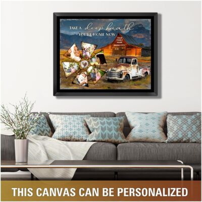Personalized Family Canvas Print For Living Room Illustration 1