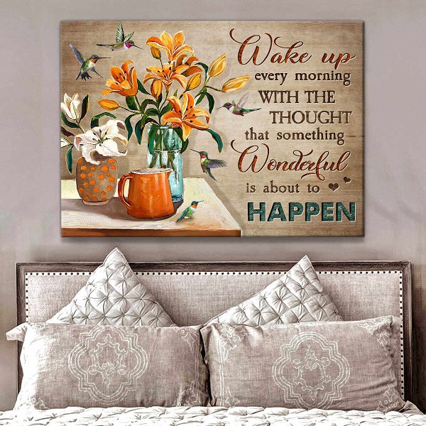 Mother'S Day Gifts For Friends Gift The Wake Up Wall Art Decor Oh Canvas 16X20 Inches, $67,95