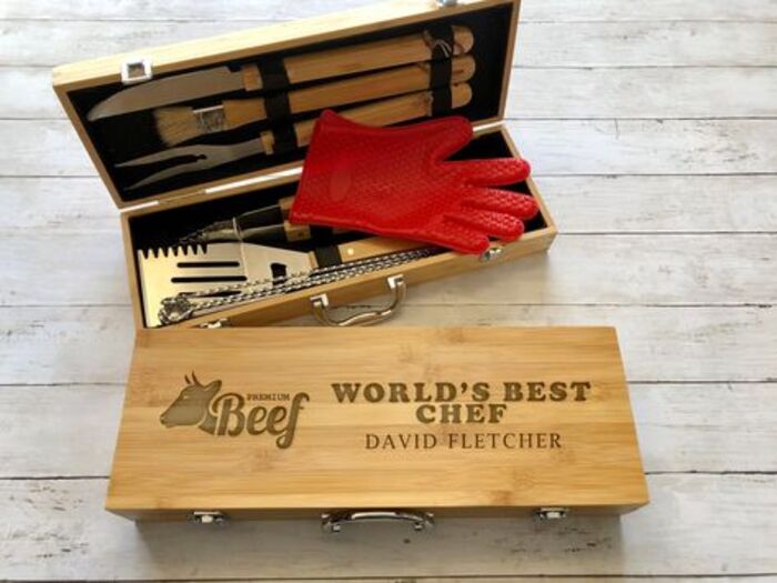 Amazing grill set for him - customized gifts for husband