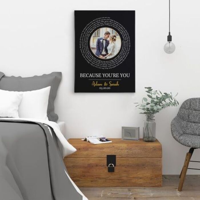 personalized gifts for husband - Custom photo song canvas