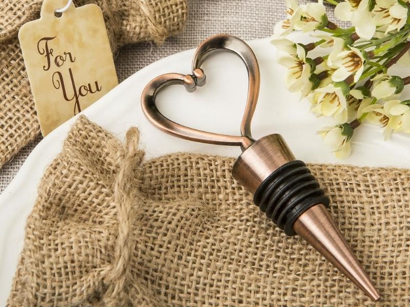 Copper Champagne Stopper for seventh anniversary wedding gifts