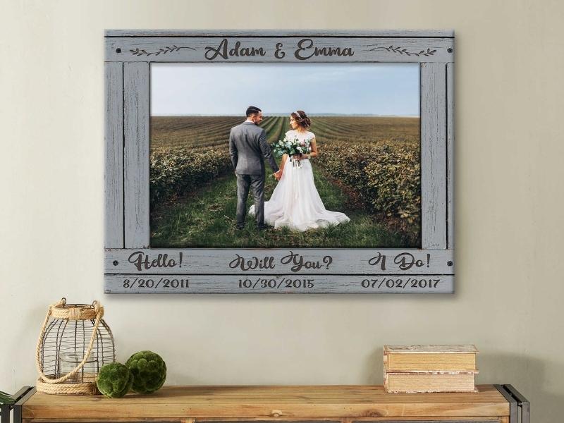 Couple Photo Wall Art for the seventh wedding gifts anniversary