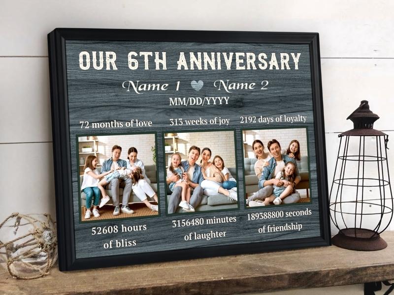 Iron Anniversary Gift for Him 6th Anniversary Gifts for Men 6 Year  Anniversary Gifts for Men Custom Tray With Your Wording 