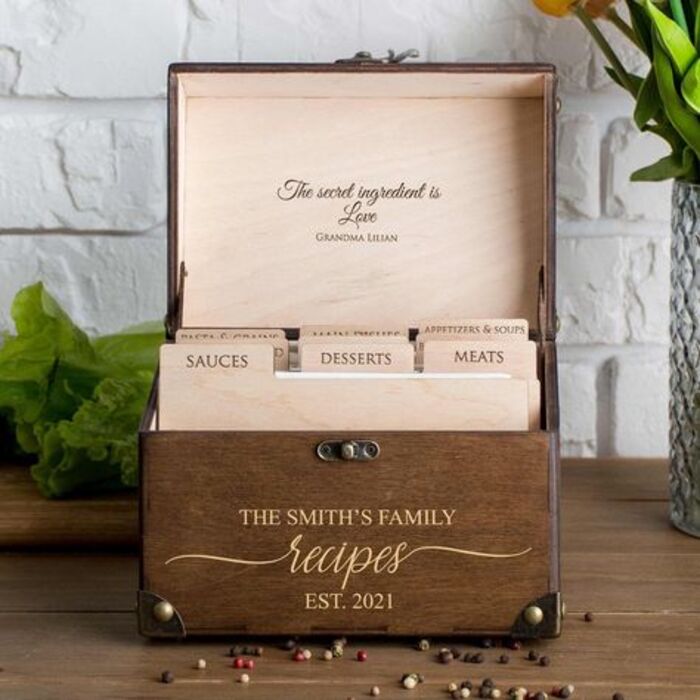 Recipe Box - Excellent Gift For Her