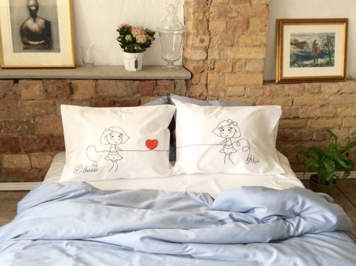 Sweet Pillow Cases - lesbian couple wedding gifts.