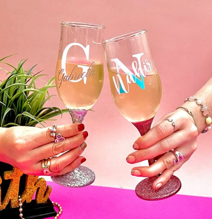 Champagne Glass Flutes - Lesbian Wedding Gifts.