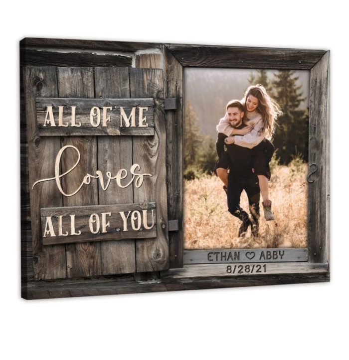 All of Me Loves All of You Canvas Print - lesbian wedding gifts ideas.