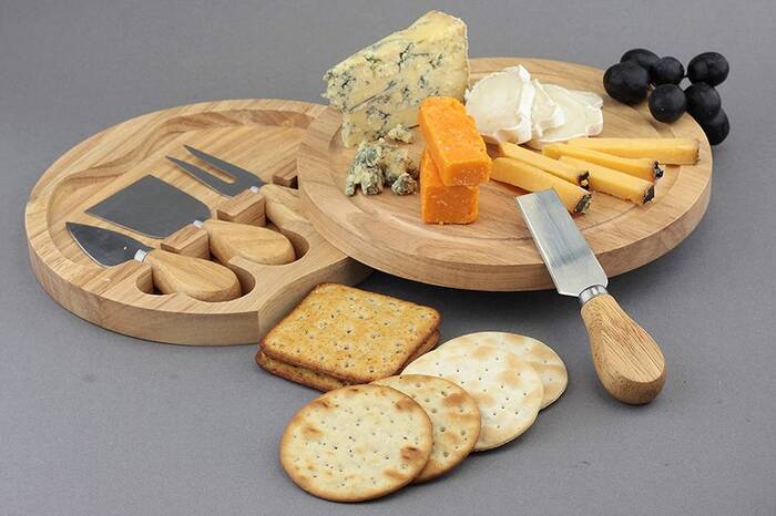 Personalized Round Cheese Board - Wedding Gift Ideas For Bride And Groom. 