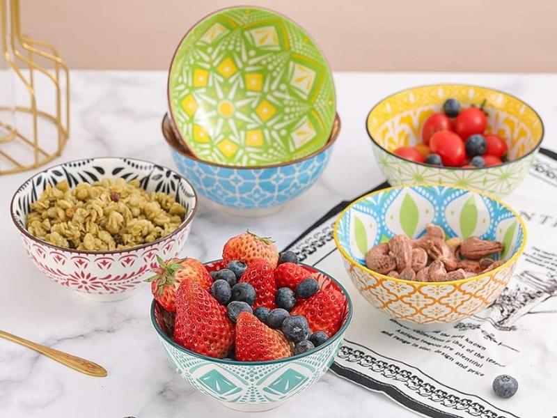 Colorful Snack Dishes for the 20 year anniversary gift for her