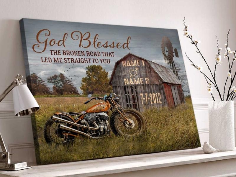 God Blessed The Broken Road Wall Art Decor - 20th anniversary ideas