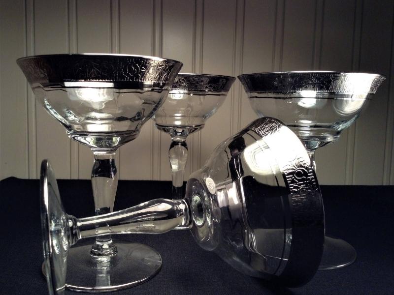 Platinum Diamond Champagne Glasses for the 20 year anniversary gift for him