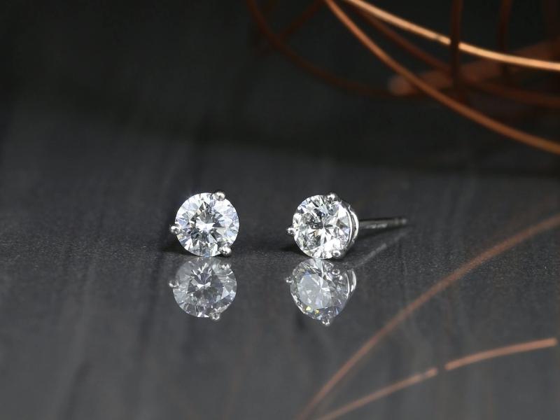 Platinum Diamond Earrings for the best 20th anniversary gifts 