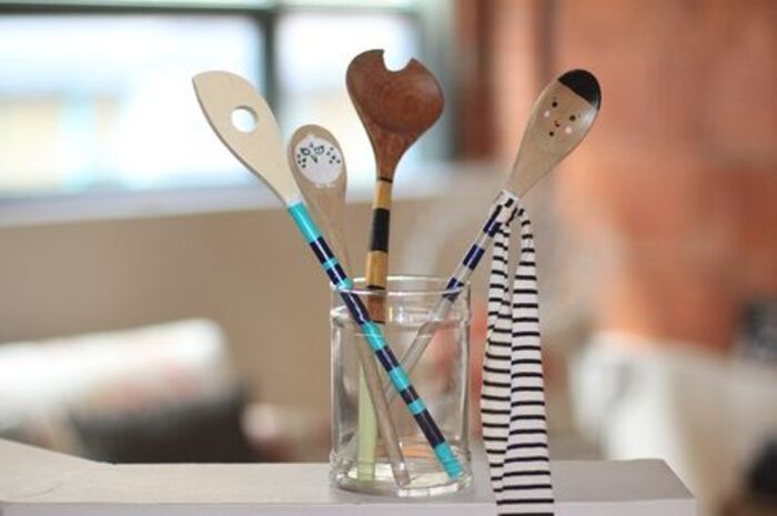 Painted utensils as lovely homemade presents