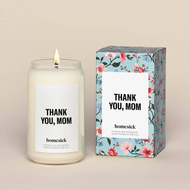 long distance mother’s day gifts Thank You, Mom Candle 