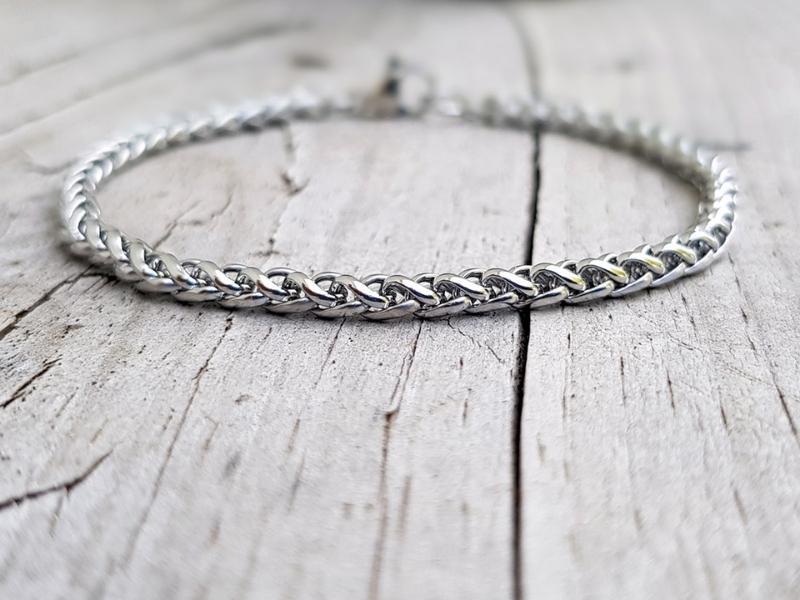 Stainless Steel Bracelet For The 11Th Anniversary Gift For Him Traditional