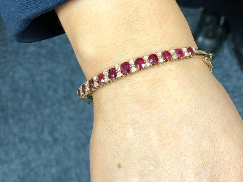 Ruby Bangle For The 11 Year Anniversary Gift For Wife