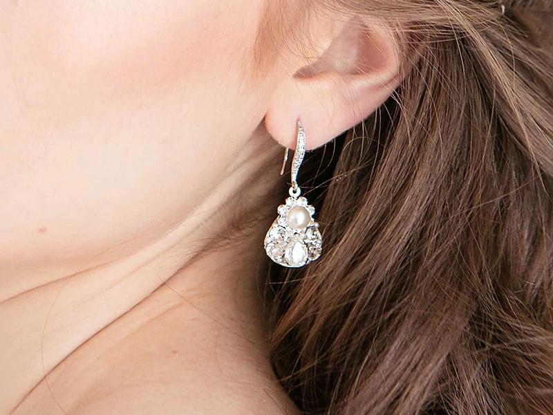 Peach Pear Drip Earrings for 11th year anniversary