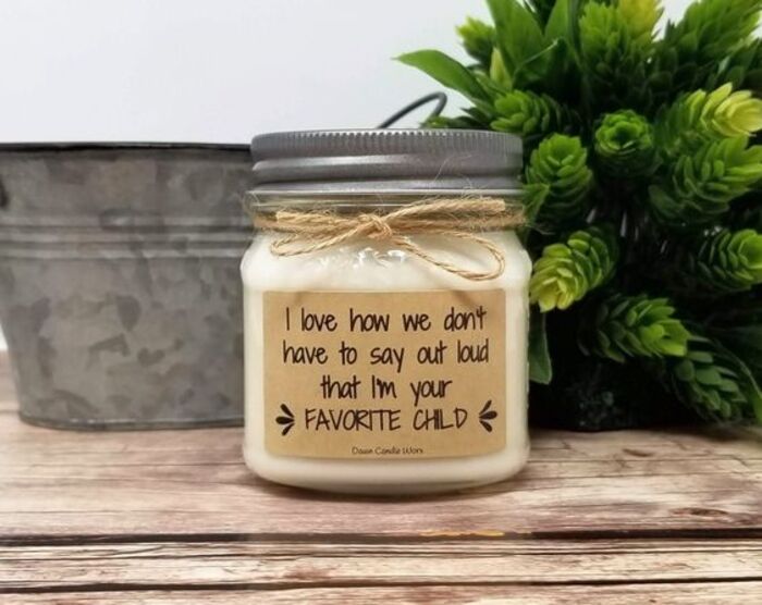 Funny candle gift for mom