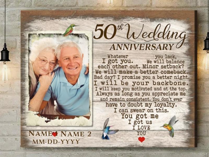 Personalized 50Th Anniversary Gifts Oh Canvas - Cherished Moments