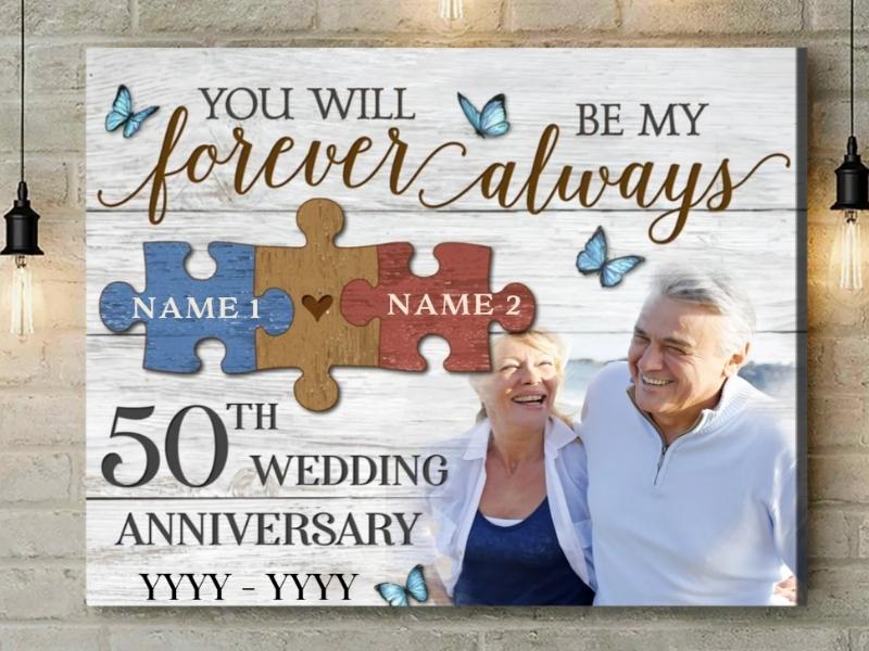 Personalized Gifts for Boyfriend, Wedding Anniversary Gifts For Him, You  Will Forever Be My Always Picture Frame