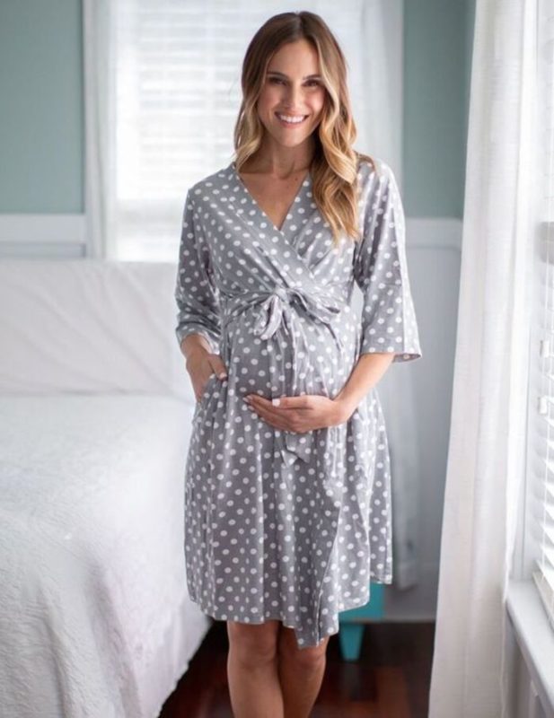 Comfy robe for expecting moms