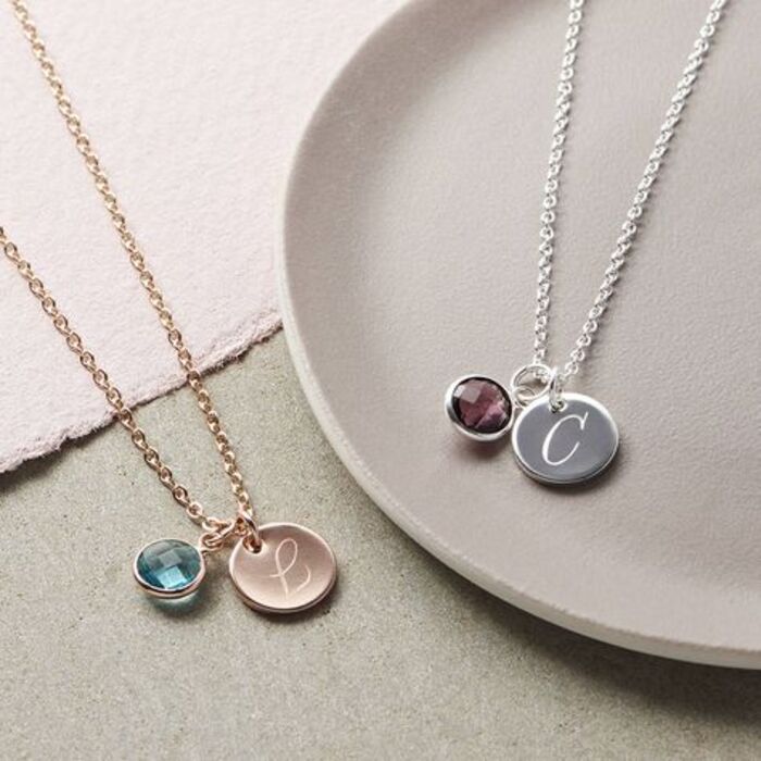 Initial Birthstone Necklace For Expecting Moms