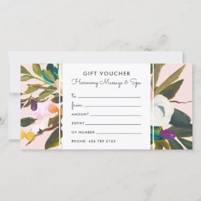 Spa gift card for baby shower gift