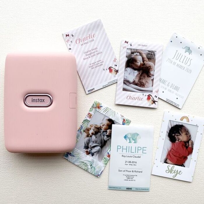 Mini photo printer for baby shower gift