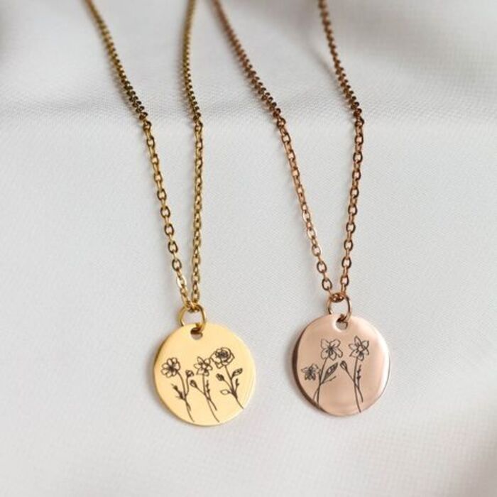 Birth month necklaces - baby shower gifts for mom