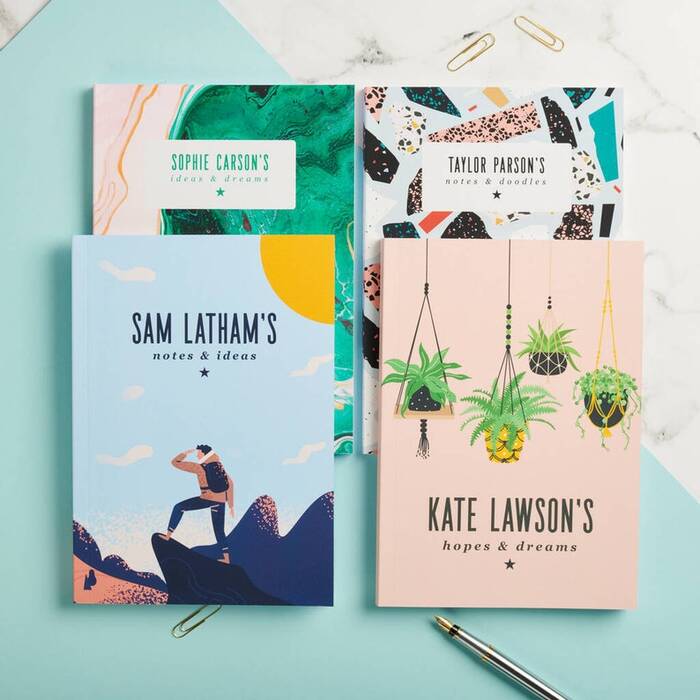 Personalized Notebooks - Wedding Gift For A Coworker. 