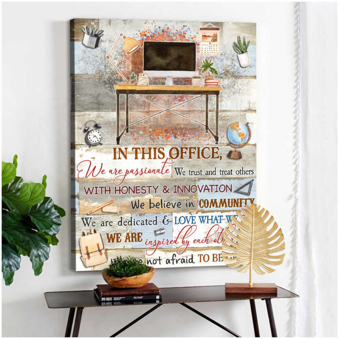 Office Canvas Wall Art - wedding gift ideas for coworkers.