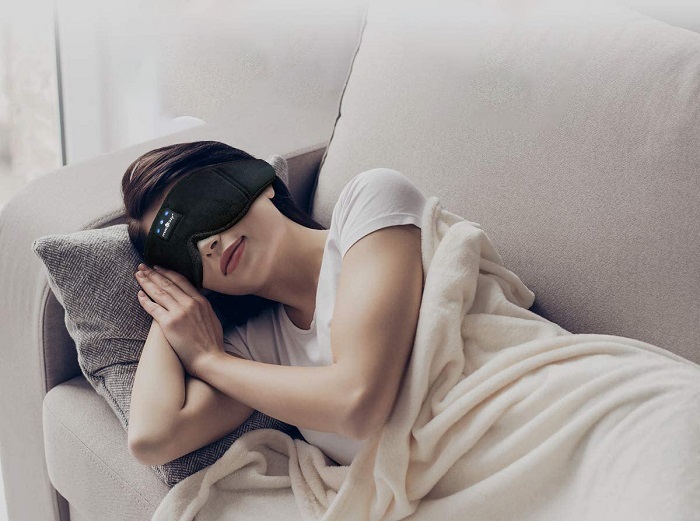 Sleepmask With Headphones. Image via Pinterest.