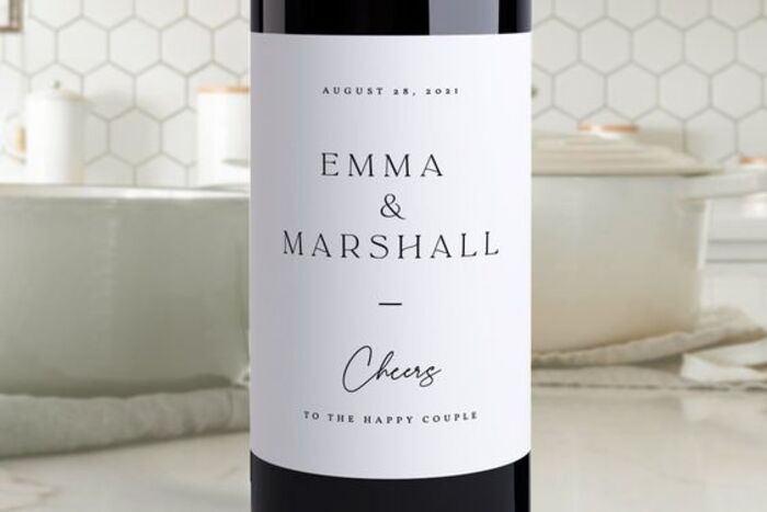 Wine With Custom Labels As Romantic Wedding Gifts