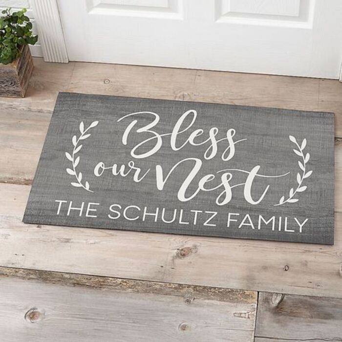 Custom doormat for young married couples