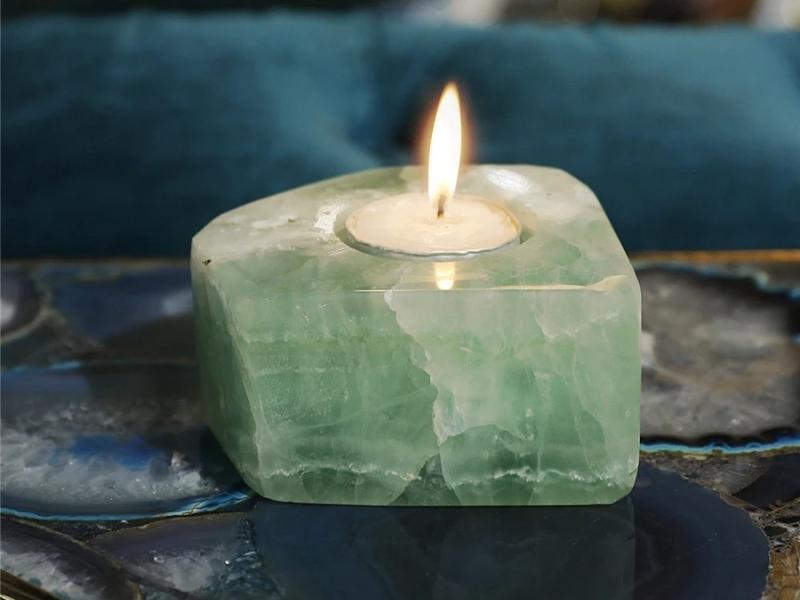Natural Crystal Candle Holder For The Best 15 Year Anniversary Gifts