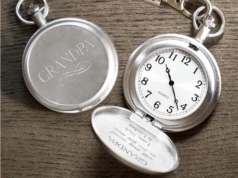 Personalized Pocket Watch For The 15 Year Anniversary Gift For Men