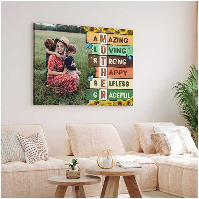 Meaningful canvas for stepmom gifts