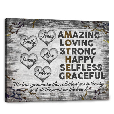 amazing mother mother's day canvas gift 02