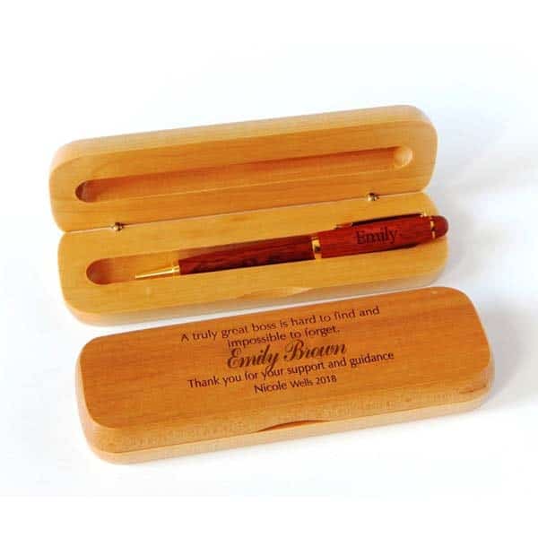 gifts for female coworkers - Thank You Wooden Pen