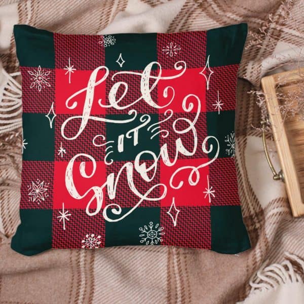 christmas gift for a female coworker - Let It Snow Christmas Suede Pillow