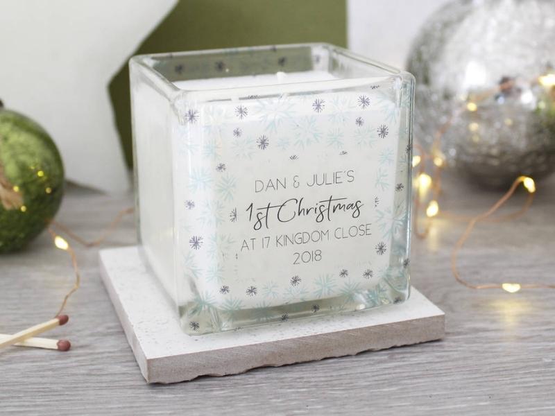 Snowflake Scented Candle for 16 year wedding anniversary gift for husband