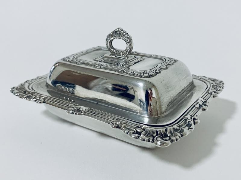 Silver Plated Rectangular Butter Dish For The 16Th Anniversary Gift For Men