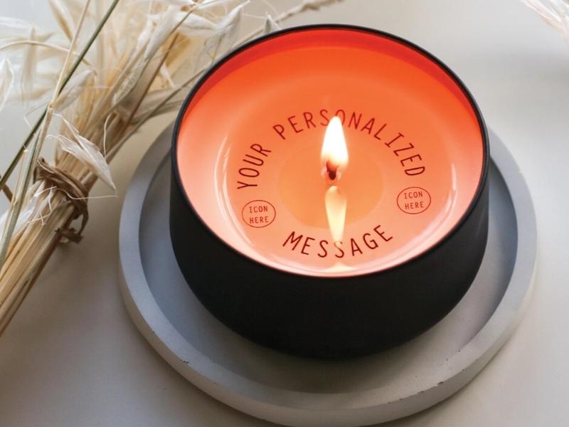 Personalized Message Candle for the 16th anniversary gift 