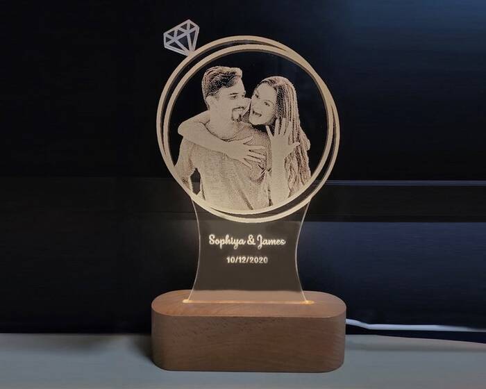 Personalized Photo Lamp - Last Minute Wedding Gift. 